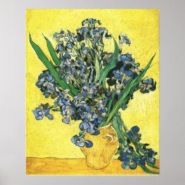 Vase mit Reisen vor gelbem Hintergrund Poster