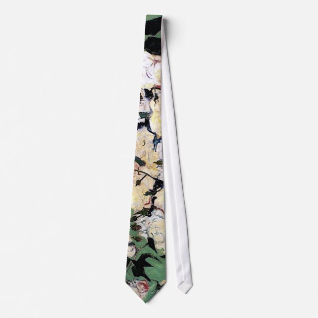 Vase mit rosa Rosen (F682) Van Gogh Fine Art Krawatte (Vorderseite)