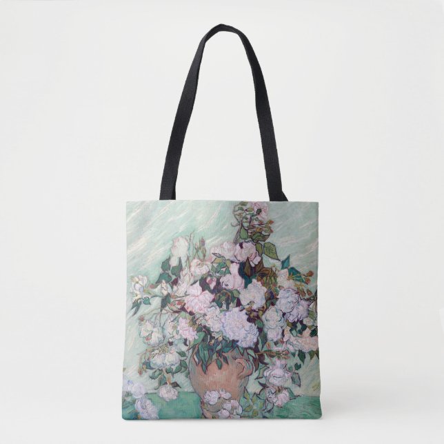 Vase mit rosa Rosen, Van Gogh Tasche (Vorderseite)