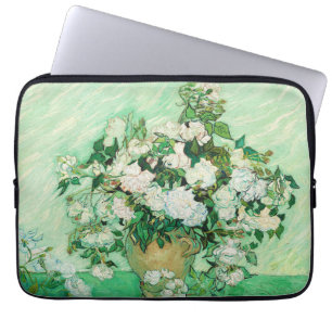 Vase mit rosa Rosen, Vincent Van Gogh Laptopschutzhülle
