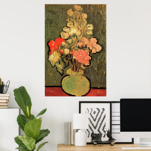 Vase mit Rose Mallows von Vincent van Gogh Poster