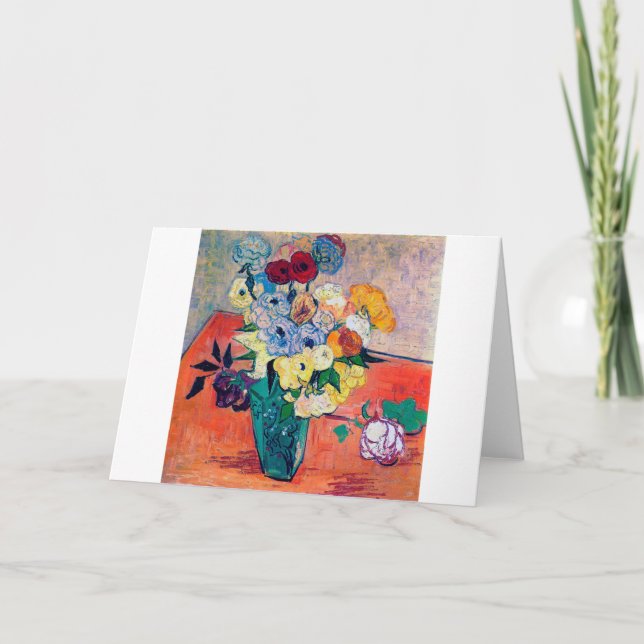 Vase mit Rose und Anemonen, Van Gogh Karte (Vorderseite)