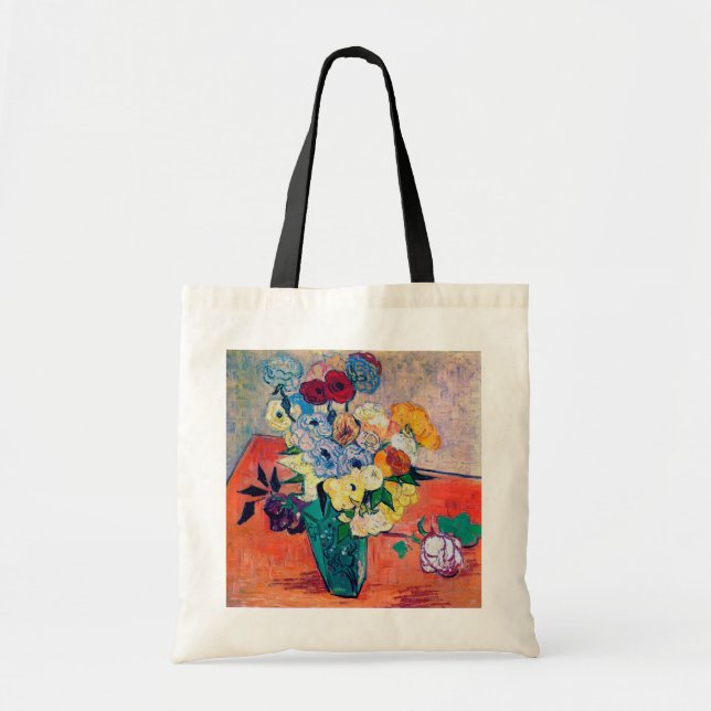 Vase mit Rose und Anemonen, Van Gogh Tragetasche (Vorne)