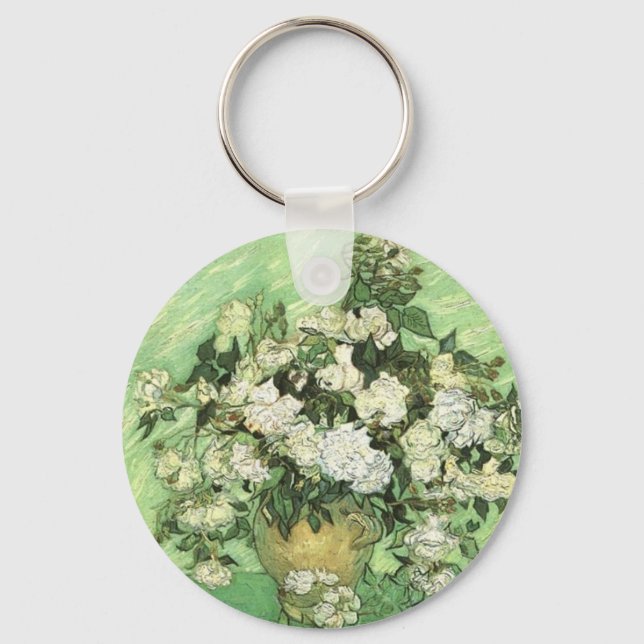 Vase mit Rose - Van Gogh Schlüsselanhänger (Vorderseite)