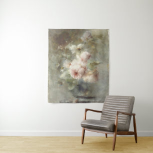 Vase mit Rosen von Margaretha Roosenboom Wandteppich
