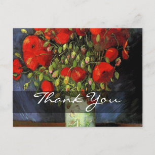 Vase mit roten Mohnblumen Vincent van Gogh. Postkarte