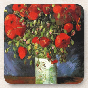 Vase mit roten Mohnblumen Vincent van Gogh Untersetzer
