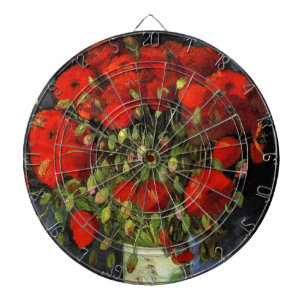 Vase mit roten Mohnblumen von Vincent van Gogh Dartscheibe