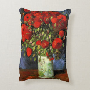 Vase mit roten Mohnblumen von Vincent van Gogh Dekokissen
