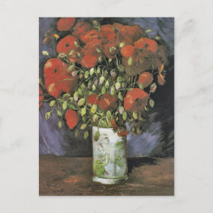 Vase mit roten Mohnblumen von Vincent Van Gogh Postkarte