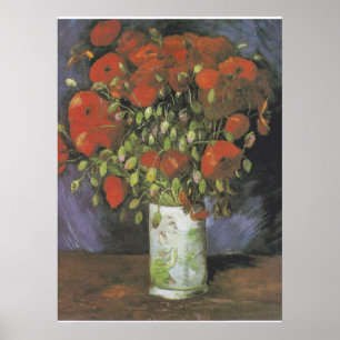 Vase mit roten Papieren Vincent van Gogh Poster