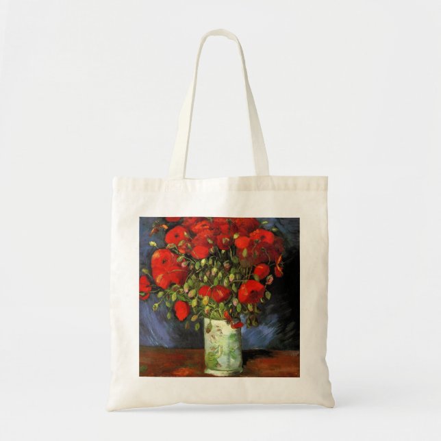 Vase mit Roten Pfefferlingen von Vincent Van Gogh Tragetasche (Vorne)