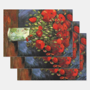 Vase mit roten Pflücken von Vincent van Gogh Geschenkpapier Set