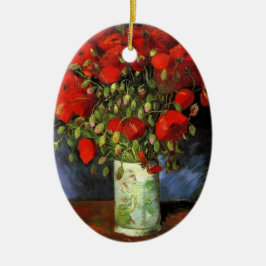 Vase mit roten Pflücken von Vincent van Gogh Keramikornament