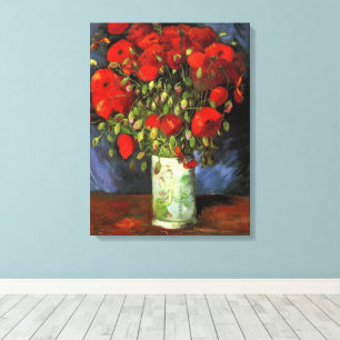 Vase mit roten Pflücken von Vincent van Gogh Leinwanddruck