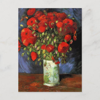 Vase mit roten Pflücken von Vincent van Gogh Postkarte