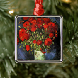 Vase mit roten Pflücken von Vincent van Gogh Silbernes Ornament