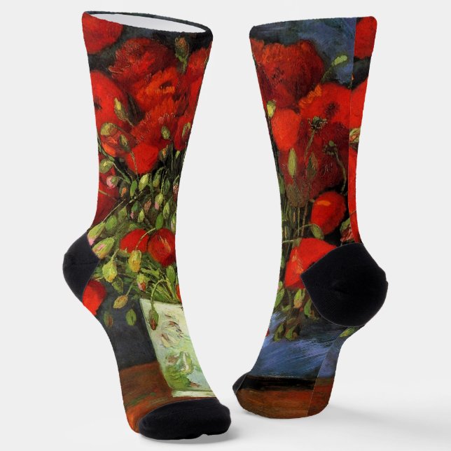 Vase mit roten Pflücken von Vincent van Gogh Socken (Gewinkelt)