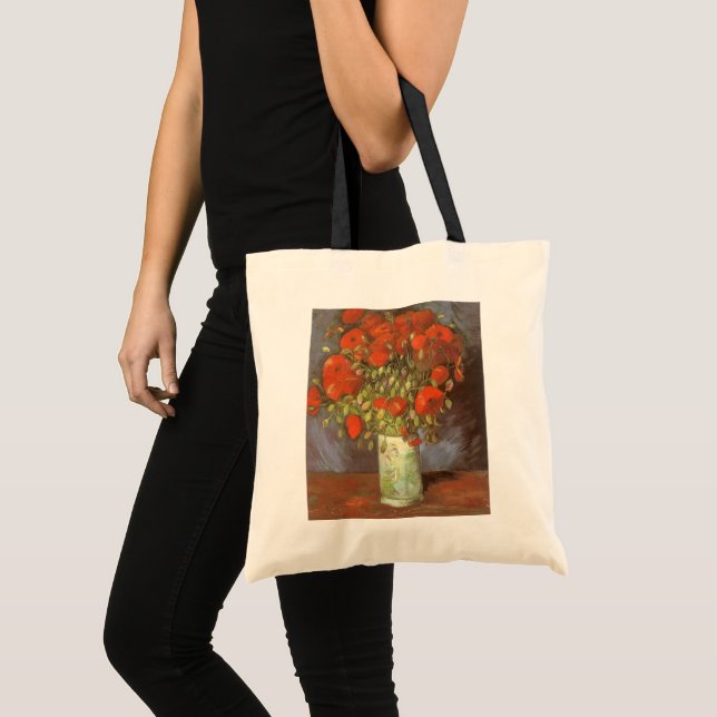 Vase mit roten Pflücken von Vincent van Gogh Tragetasche (Vorderseite (Produkt))