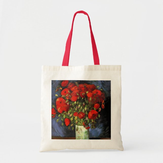 Vase mit roten Pflücken von Vincent van Gogh Tragetasche (Vorne)