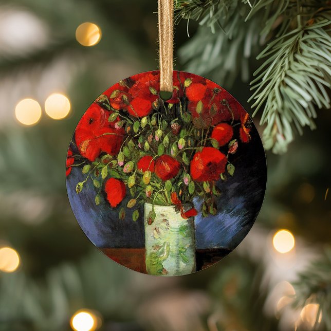 Vase mit roten Poppies | Vincent van Gogh Keramik Ornament (Von Creator hochgeladen)