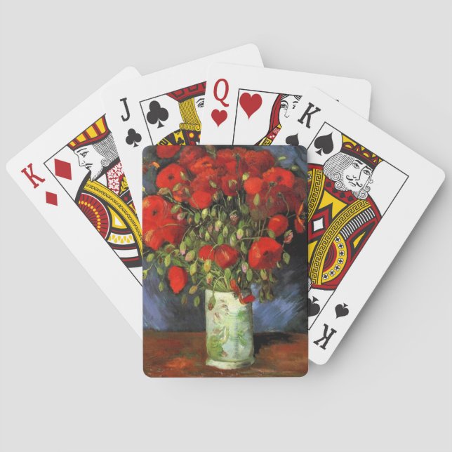 Vase mit roten Poppies | Vincent van Gogh Spielkarten (Rückseite)