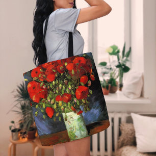Vase mit roten Poppies   Vincent van Gogh Tasche