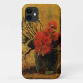 Vase mit roten und weißen Nelken Case-Mate iPhone Hülle
