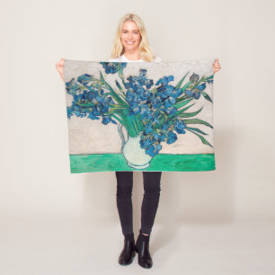 Vase mit Schwertlilien, Van Gogh Fleecedecke