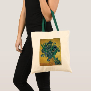 Vase mit Schwertlilien von Vincent van Gogh, Vinta Tragetasche