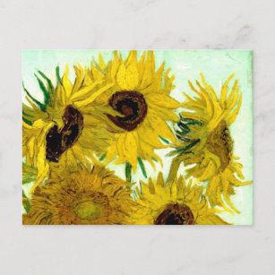 Vase mit zwölf Sonnenblumen, Van Gogh Fine Art Postkarte