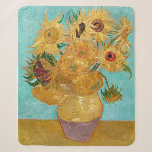 Vase mit zwölf Sonnenblumen Van Gogh Sherpadecke