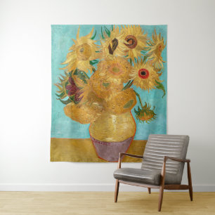 Vase mit zwölf Sonnenblumen   Van Gogh   Wandteppich