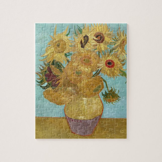 Vase mit zwölf Sonnenblumen von Vincent van Gogh (Vertikal)