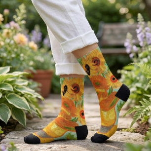 Vase mit zwölf Sonnenblumen von Vincent van Gogh Socken