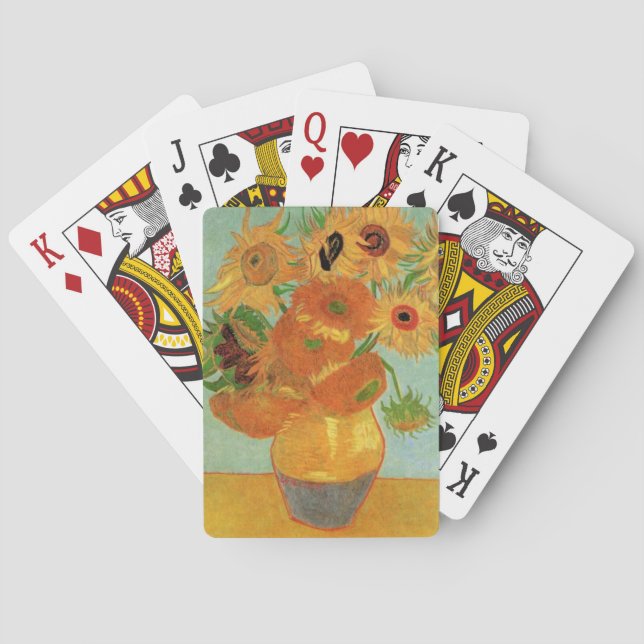 Vase mit zwölf Sonnenblumen von Vincent van Gogh Spielkarten (Rückseite)