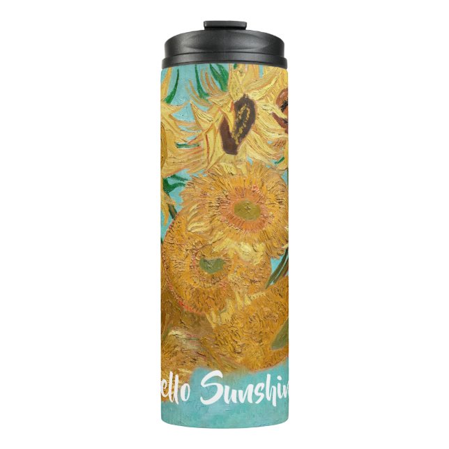 Vase mit zwölf Sonnenblumen von Vincent Van Gogh Thermosbecher (Vorderseite)