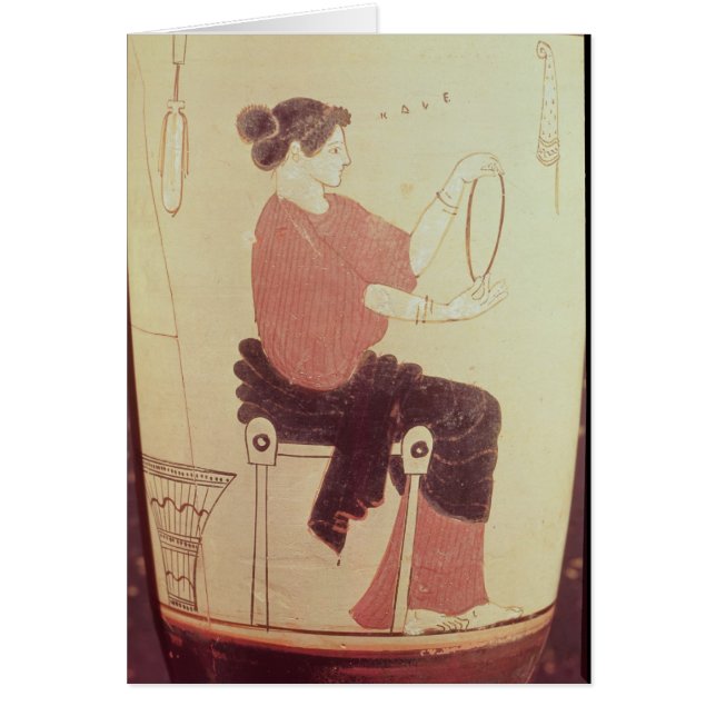 Vase oder Lekythos, Sonderkommando einer Sitzfrau (Vorne)