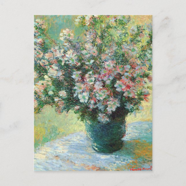 Vase of Blume Fine Art von Claude Monet Postkarte (Vorderseite)