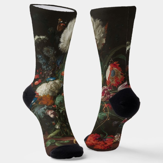 Vase of Blume - Jan Davidsz. de Heem Socken (Gewinkelt)