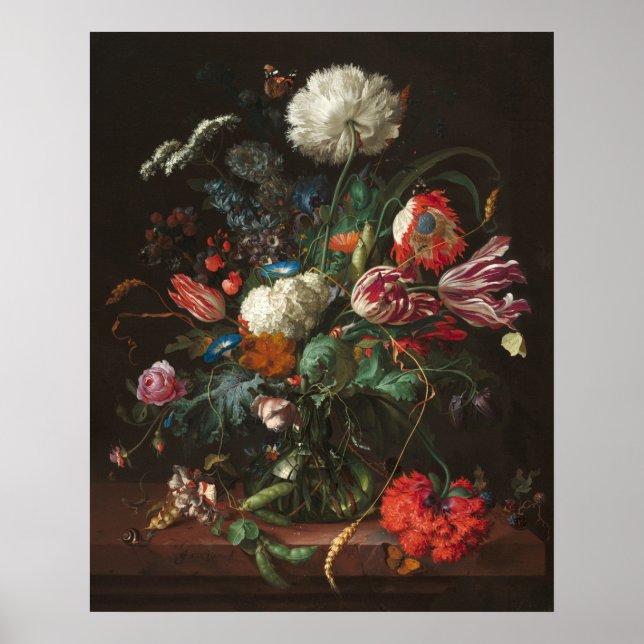 Vase of Blume - Jan de Heem Fine Art Poster (Vorne)