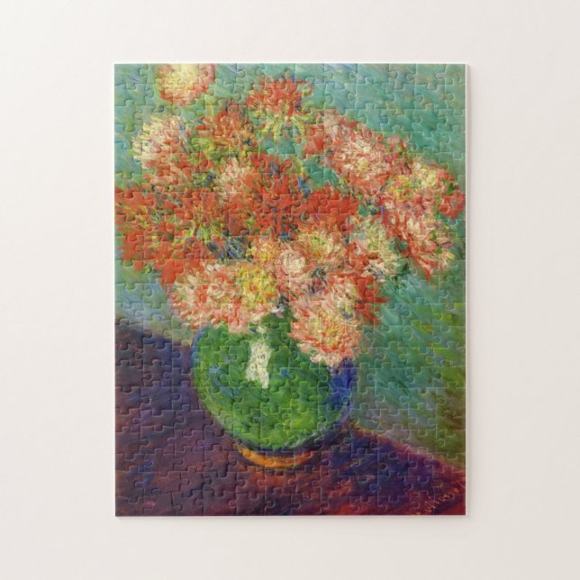 Vase of Chrysanthemums Monet Fine Art (Vertikal)