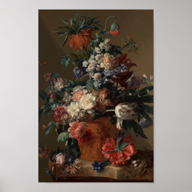 Vase of Flowers Classic Painting Poster (Vorne)