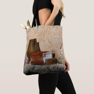 Vase und Korb-Tasche Tasche