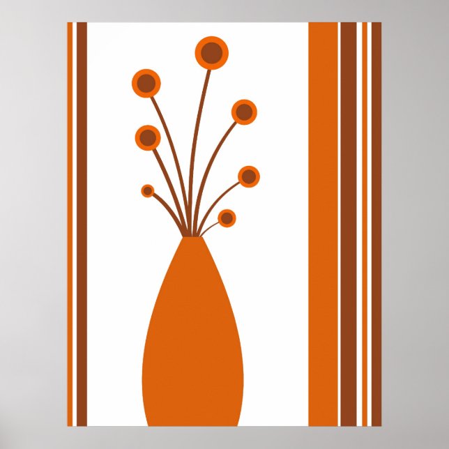 Vase und Streifen - Poster (Vorne)