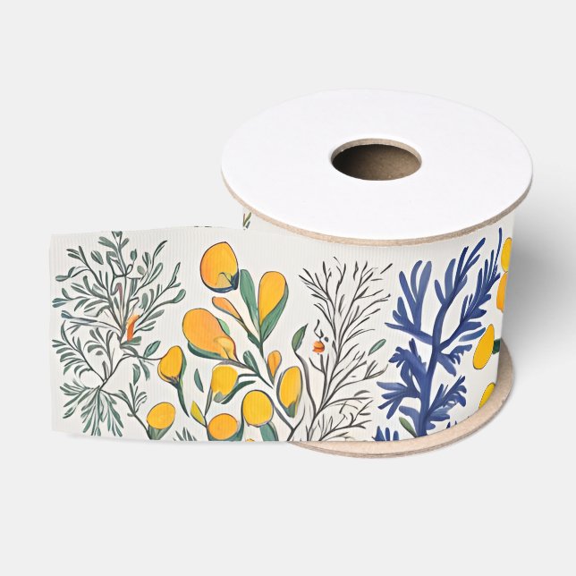 Vase und wild lebende Blume Ripsband (Spule)