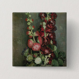 Vase Vincent van Goghs Hollyhocks, 1886 Button