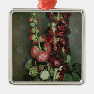 Vase Vincent van Goghs   Hollyhocks, 1886 Silbernes Ornament