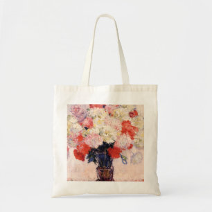 Vase von Peonies von Claude Monet Tragetasche