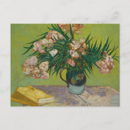 Vase w Oleanders & Books von Van Gogh Postcard Postkarte